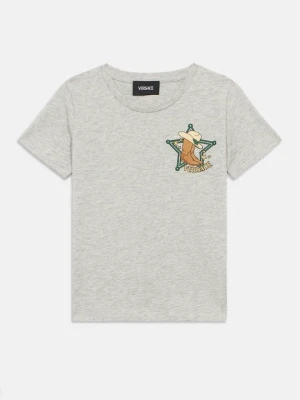 T-shirt z nadrukiem Versace szary