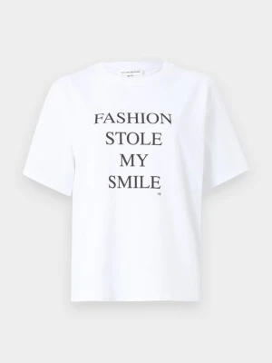 T-shirt z nadrukiem Victoria Beckham biały