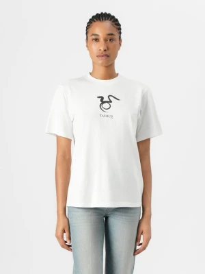 T-shirt z nadrukiem Victoria Beckham biały