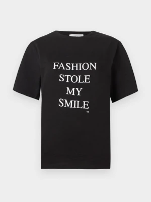 T-shirt z nadrukiem Victoria Beckham czarny