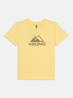 T-shirt z nadrukiem Viking jasnożółty