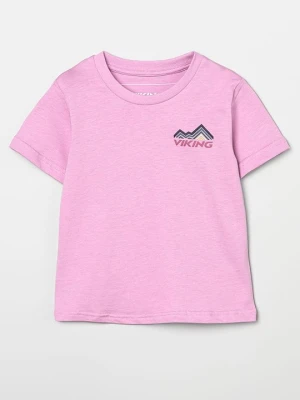 T-shirt z nadrukiem Viking liliowy