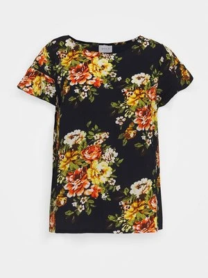 T-shirt z nadrukiem Vila granatowy