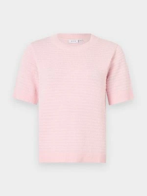T-shirt z nadrukiem Vila różowy