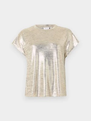 T-shirt z nadrukiem Vila srebrny