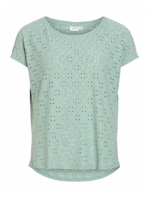 T-shirt z nadrukiem Vila miętowy