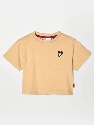 T-shirt z nadrukiem VINGINO piaskowy