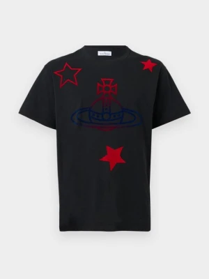 T-shirt z nadrukiem Vivienne Westwood czarny