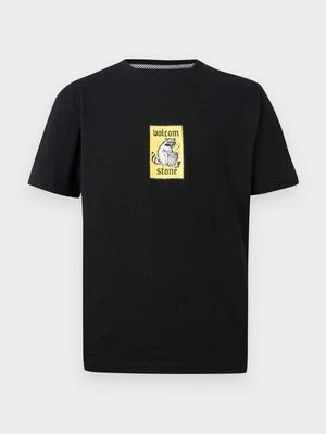T-shirt z nadrukiem Volcom czarny