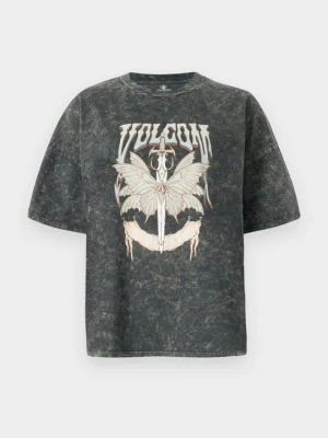 T-shirt z nadrukiem Volcom czarny