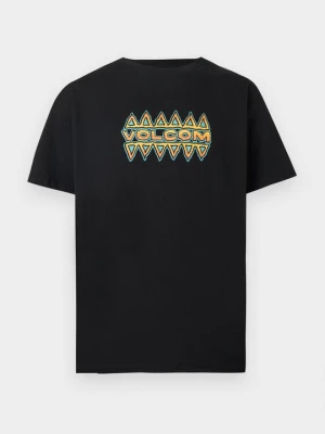 T-shirt z nadrukiem Volcom czarny