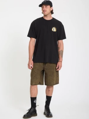 T-shirt z nadrukiem Volcom czarny