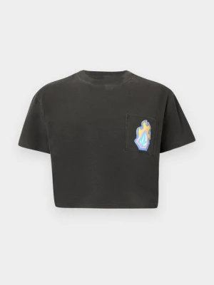T-shirt z nadrukiem Volcom czarny