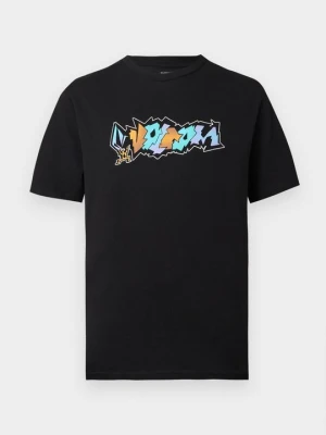 T-shirt z nadrukiem Volcom czarny