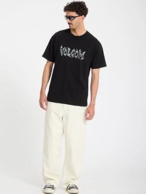 T-shirt z nadrukiem Volcom czarny