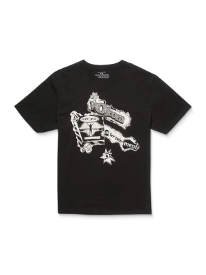 T-shirt z nadrukiem Volcom czarny