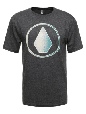 T-shirt z nadrukiem Volcom czarny melanż
