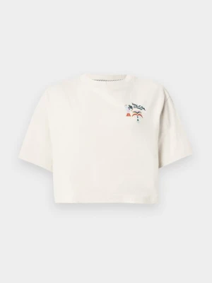 T-shirt z nadrukiem Volcom mleczny