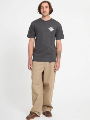 T-shirt z nadrukiem Volcom szary