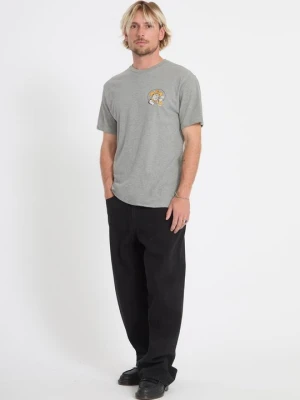 T-shirt z nadrukiem Volcom szary