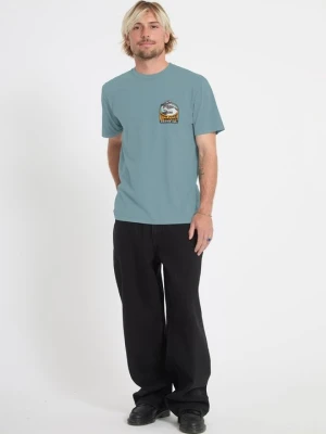 T-shirt z nadrukiem Volcom szary