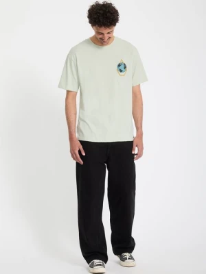 T-shirt z nadrukiem Volcom turkusowy