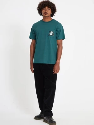 T-shirt z nadrukiem Volcom zielony
