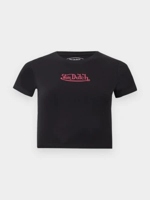 T-shirt z nadrukiem Von Dutch czarny
