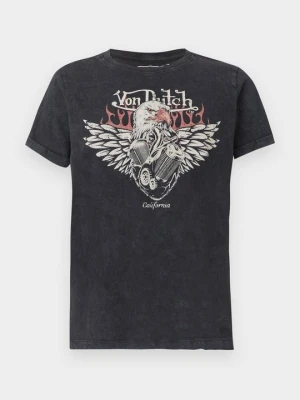T-shirt z nadrukiem Von Dutch czarny