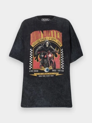 T-shirt z nadrukiem Von Dutch czarny