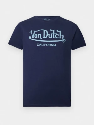 T-shirt z nadrukiem Von Dutch niebieski