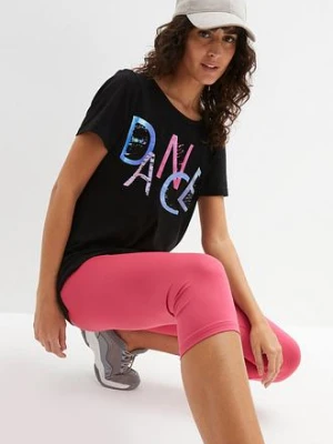 Zdjęcie produktu T-shirt z nadrukiem w stylu retro BonPrix czarny