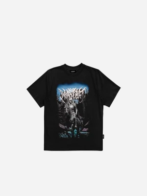 T-shirt z nadrukiem Wasted Paris czarny