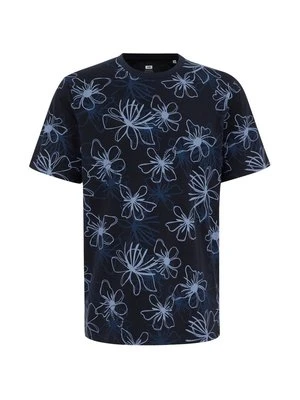 T-shirt z nadrukiem WE Fashion granatowy