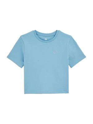 T-shirt z nadrukiem WE Fashion jasnoniebieski