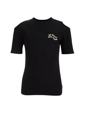 T-shirt z nadrukiem WE Fashion czarny