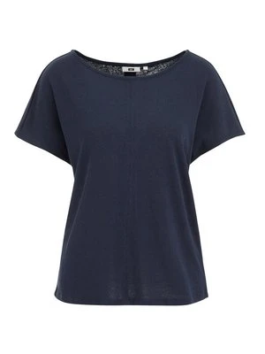 T-shirt z nadrukiem WE Fashion granatowy