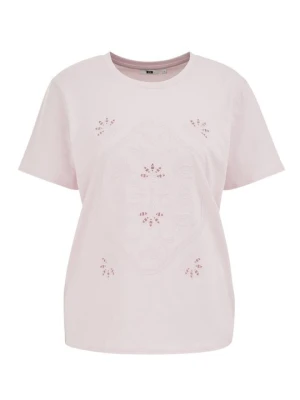 T-shirt z nadrukiem WE Fashion jasnoróżowy