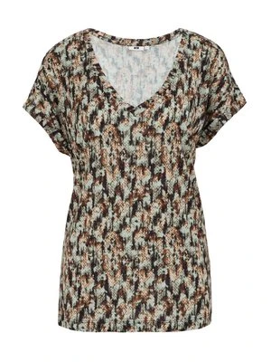 T-shirt z nadrukiem WE Fashion jasnozielony