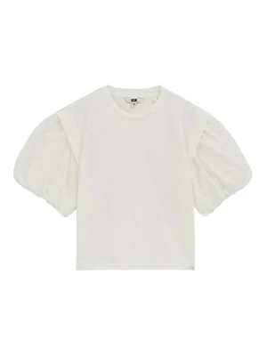 T-shirt z nadrukiem WE Fashion mleczny