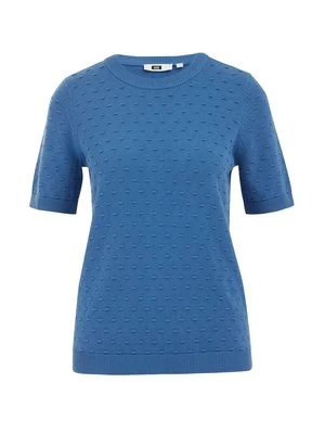 T-shirt z nadrukiem WE Fashion niebieski denim