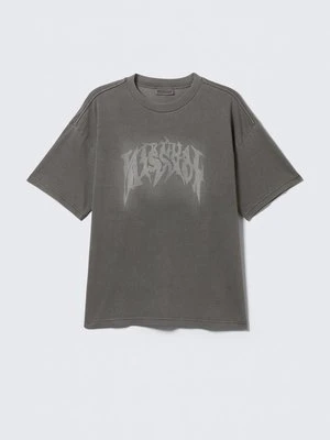 T-shirt z nadrukiem Weekday