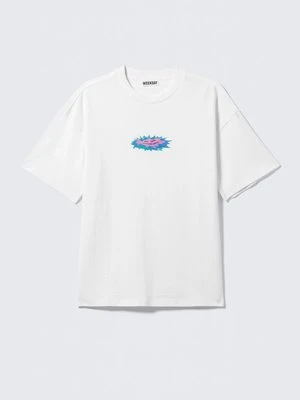 T-shirt z nadrukiem Weekday