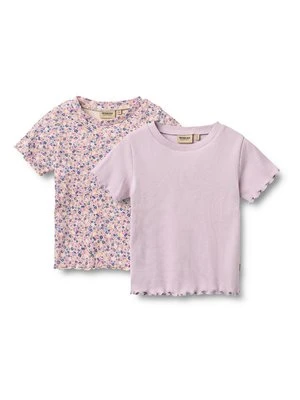 T-shirt z nadrukiem Wheat liliowy