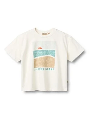 T-shirt z nadrukiem Wheat mleczny