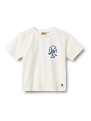 T-shirt z nadrukiem Wheat mleczny