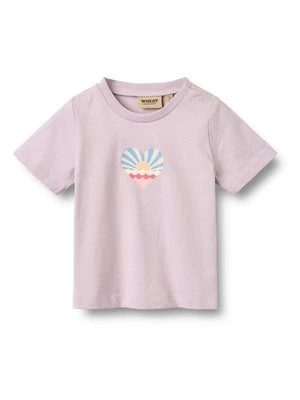 T-shirt z nadrukiem Wheat fioletowy