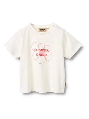 T-shirt z nadrukiem Wheat mleczny