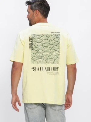 T-shirt z nadrukiem Woodbird żółty