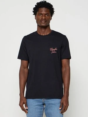 T-shirt z nadrukiem Wrangler czarny